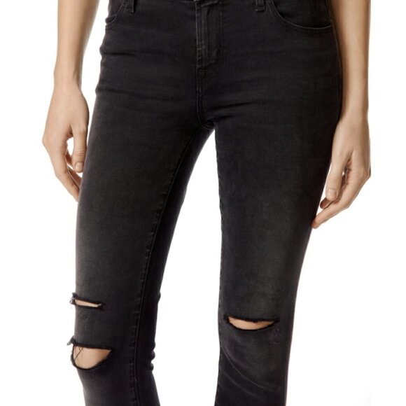 J Brand Womens 620 JB001609 Teared Raw Slim Skinny Jeans 25 Nevermore Destruct - Picture 5 of 12